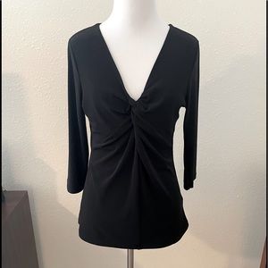 Elegant twisted bust blouse